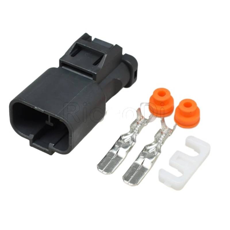 JUANZD 1-20 Kit 6,3 mm 7222-6423-30 7123-6423-30 2-poliger Stecker, weiblich, versiegelt, wasserdicht, automatische Geschwindigkeit, Wassertemperatur-Stecker(Male set,10Sets) von JUANZD