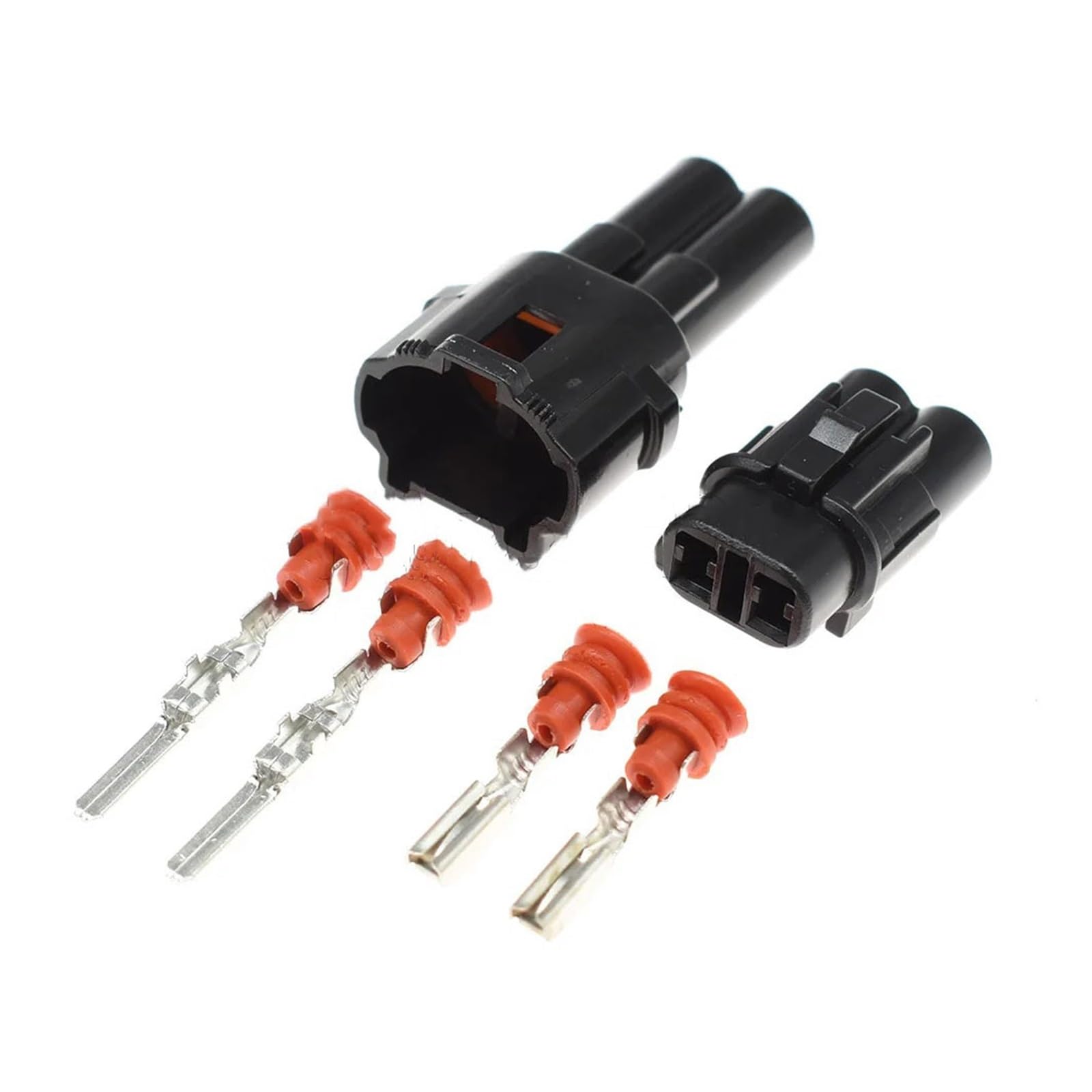 JUANZD 1-20 Kit Schwarz MT Versiegelt 2 Pin Way Männlich Weiblich Gehäuse Wasserdicht Auto Stecker for 6180-2321 6187-2311(Male female set,10Sets) von JUANZD