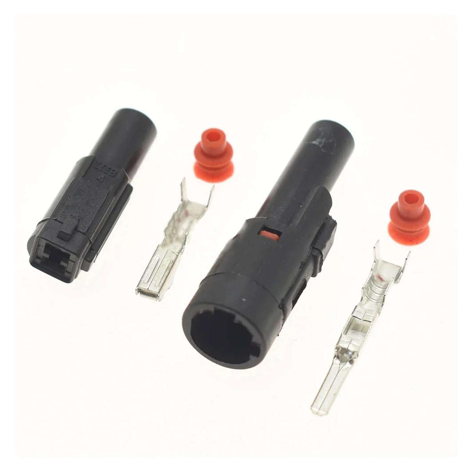 JUANZD 1–20 Sätze, 1 Pin-Weg, rund, schwarz, wasserdicht, weiblich, männlich, elektrischer Automobil-Draht-Stecker FW-C-1M-B FW-C-1F-B(Male Female Set,10Sets) von JUANZD