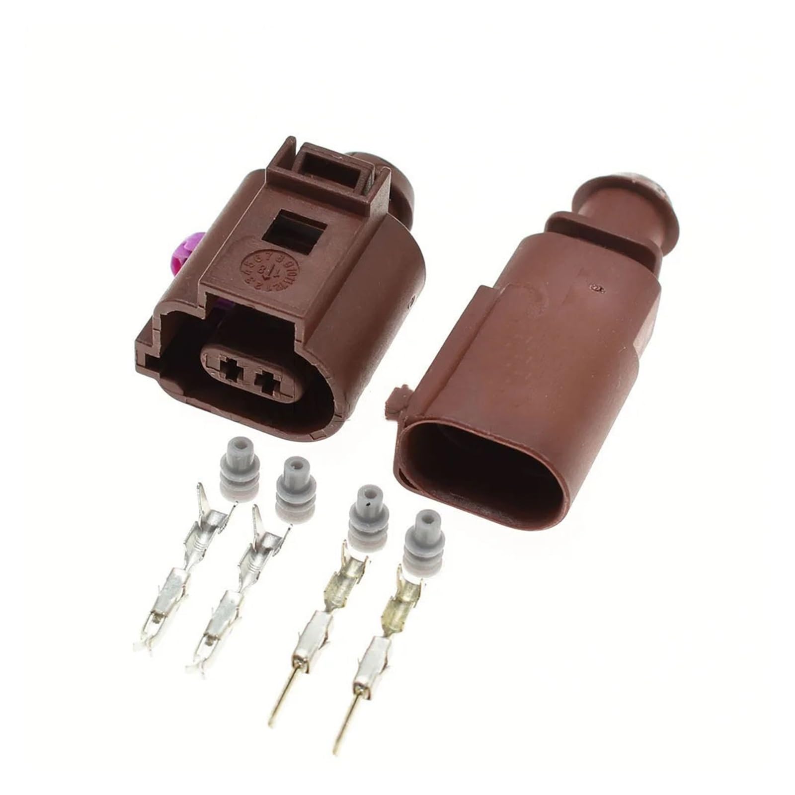 JUANZD 1-20 Sets 2 Pin Way Group Auto Temp Sensor Stecker Deflation Ventil Buchse Wasserdichter Stecker 1J0973802 1J0973702A(Male Female set,10Sets) von JUANZD