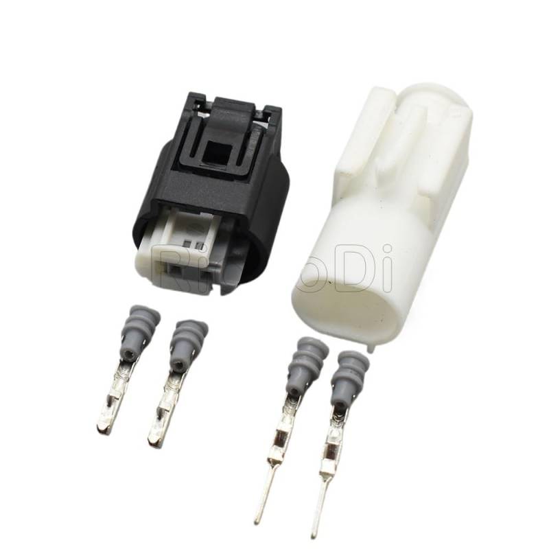 JUANZD 1-20 Sets 2 Pin Weiblich Männlich Motor Kühlmittel Temp Draht Stecker Auto Wasserdicht Sauerstoff Sensor Buchse Stecker for 1718555-1(Male female set,10Set) von JUANZD