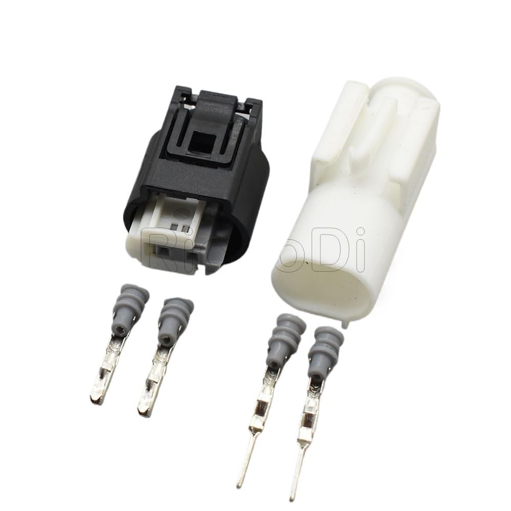 JUANZD 1-20 Sets 2 Pin Weiblich Männlich Motor Kühlmittel Temp Draht Stecker Auto Wasserdicht Sauerstoff Sensor Buchse Stecker for 1718555-1(Male female set,20Sets) von JUANZD