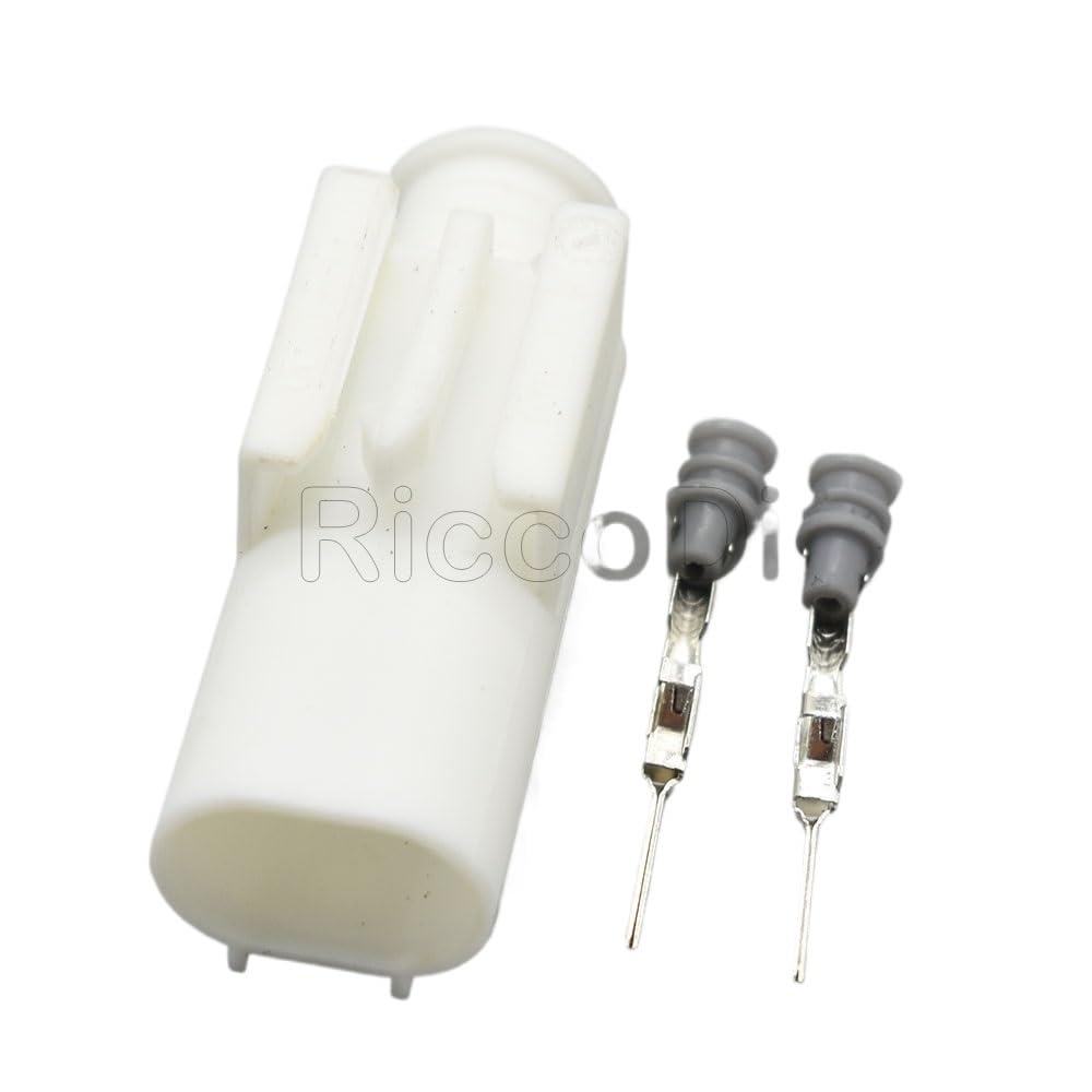 JUANZD 1-20 Sets 2 Pin Weiblich Männlich Motor Kühlmittel Temp Draht Stecker Auto Wasserdicht Sauerstoff Sensor Buchse Stecker for 1718555-1(Male set,5Sets) von JUANZD