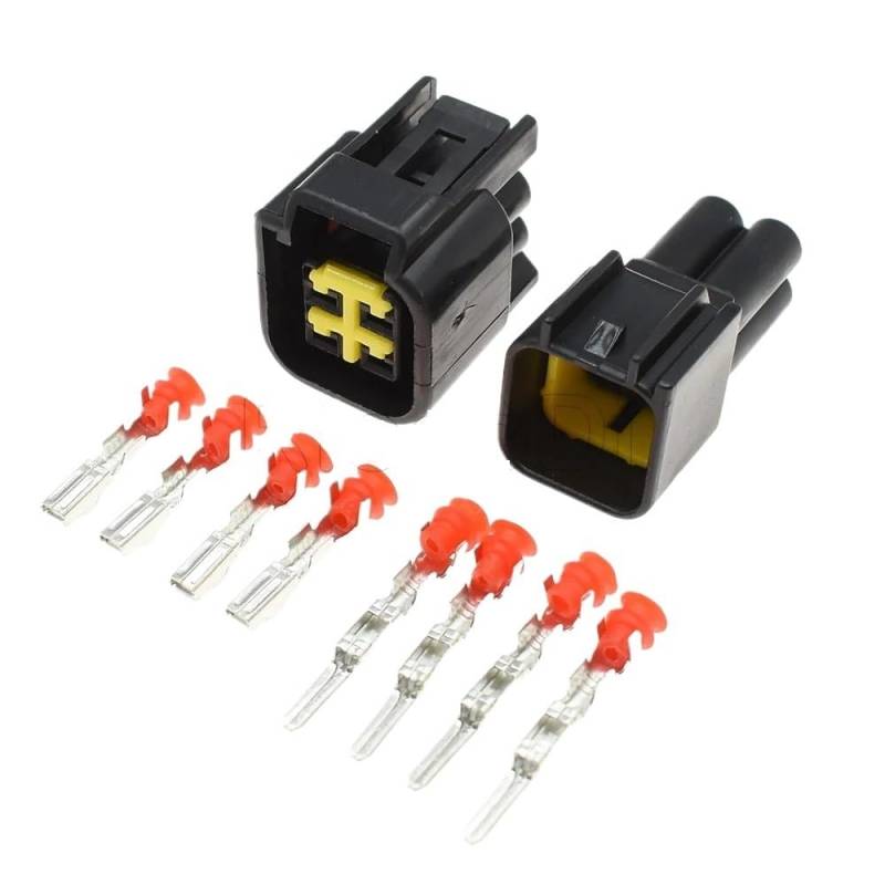 JUANZD 1-20 Sets 4 Pin Weiblich Männlich FWY-C-4F-B for Furukawa Auto Stecker Wasserdicht Elektrische Stecker Stecker 12444-5504-2(Male female set,20Sets) von JUANZD