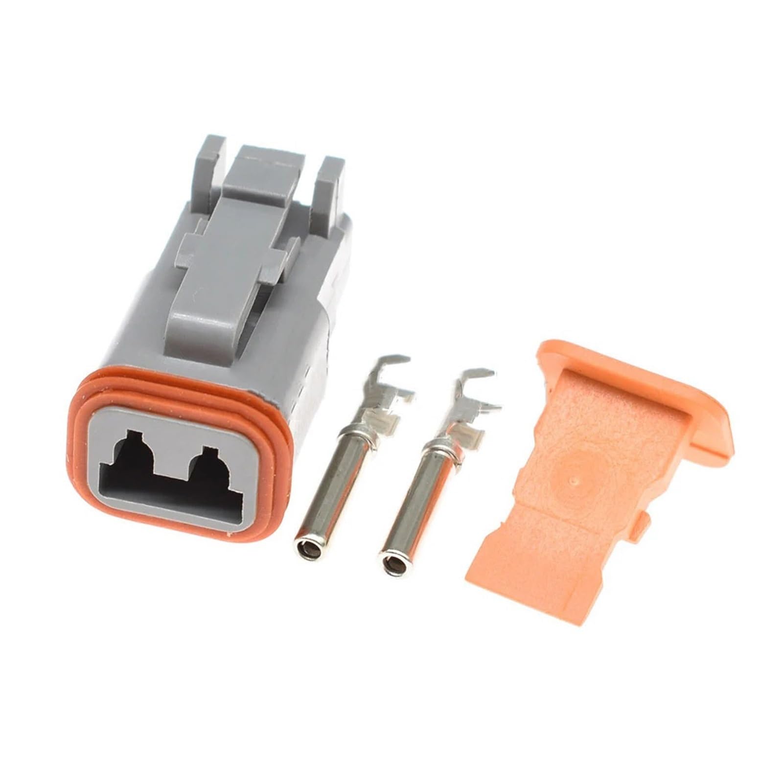 JUANZD 1-20 Sets Kit 2 Pin 22-16AWG Wasserdichter elektrischer Drahtanschlussstecker DT06-2S DT04-2P for Auto(Female set,20Sets) von JUANZD