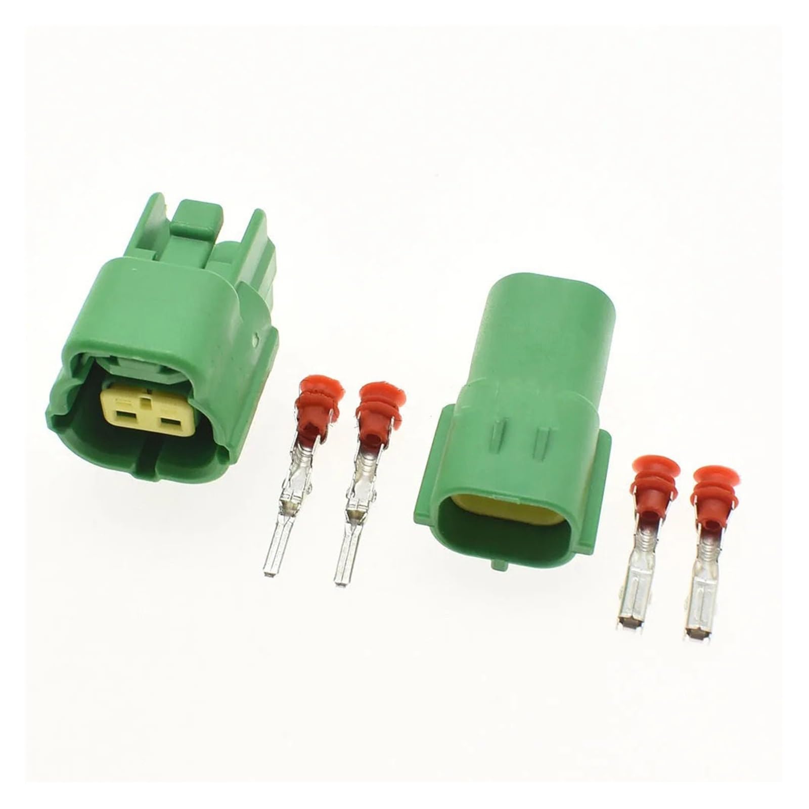 JUANZD 1-20Sets 2 Pin Way 174354-2 174352-2 Männlich Weiblich Wasserdicht Versiegelt Auto Draht Stecker for Automotive Auto Lkw(Male female green,10Sets) von JUANZD