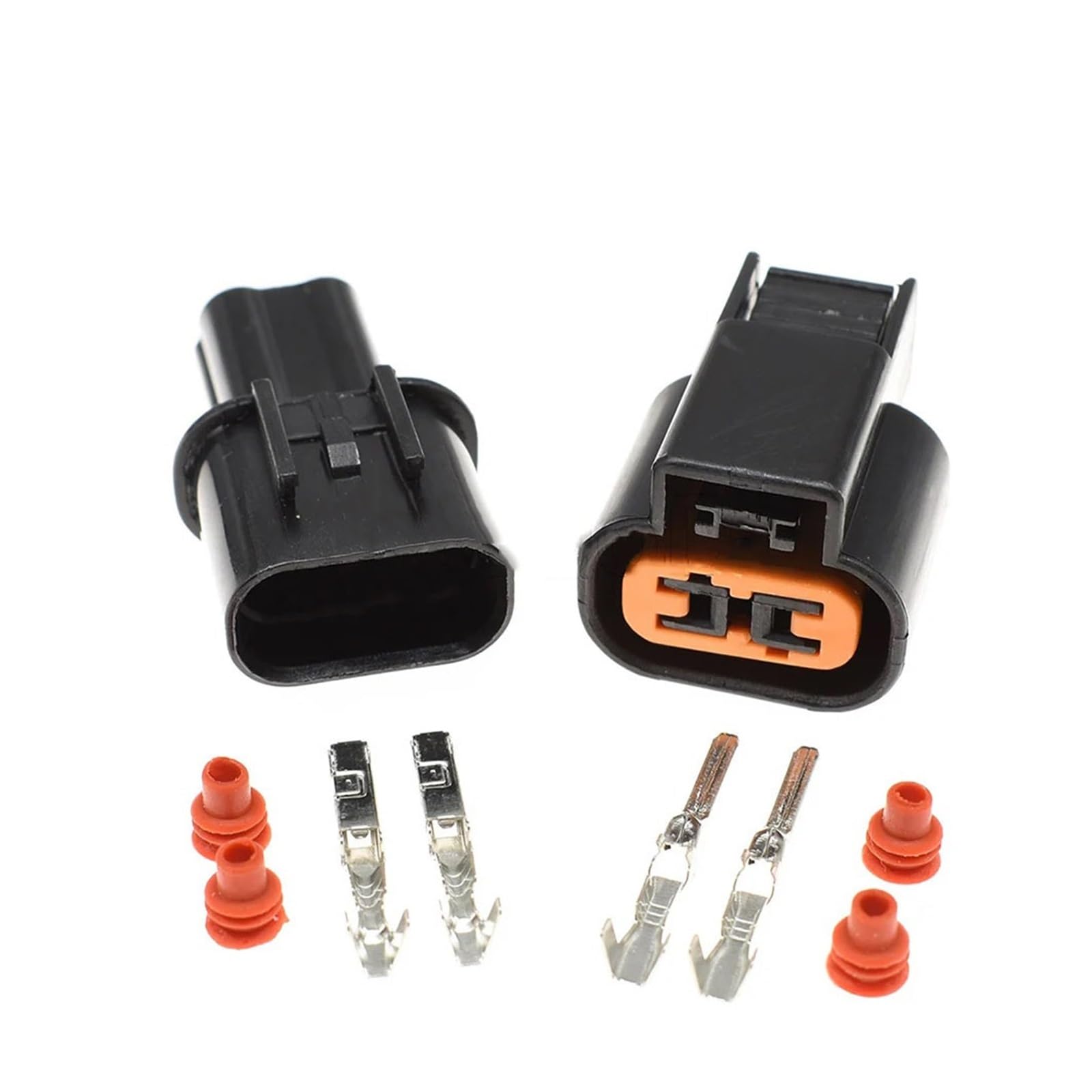 JUANZD 1-20Sets 2pin 2,2mm Weiblich Männlich Sensor Nebel Lampe Automotive Connector for Souast PB625-02027 PB621-02020(Male female set,1Set) von JUANZD