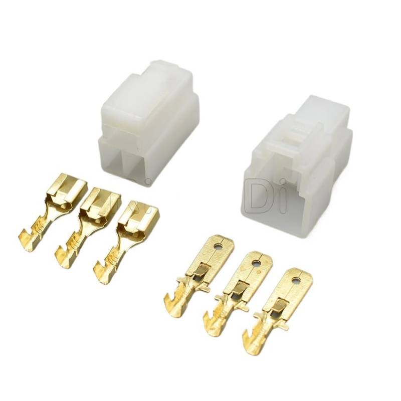 JUANZD 1-20Sets 3 Pin Weiblich Männlich ABS Kunststoff Elektrische Draht Anschlüsse Stecker Automobil Stecker DJ7031-6,3-11/21(Male Female Set,20Sets) von JUANZD