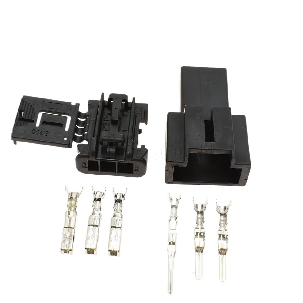 JUANZD 1-20Sets 3 Pins Auto Kunststoff Gehäuse Stecker Mit Drähte Automotive Verdrahtung Kabel Buchse for 98821-1031(Male Female set,1Set) von JUANZD