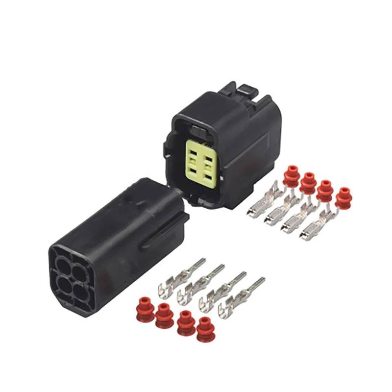 JUANZD 1-20Sets 4 Pin Way Weiblich Männlich Auto Elektrische Stecker Wasserdichten Stecker 174259-2 for 626 98-00 sauerstoff Sensor(Male female set,10Sets) von JUANZD