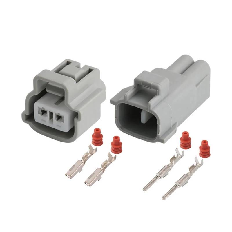 JUANZD 1-20Sets 90980-11019 2 Pin Männlich Weiblich Automotive Nebel Steckdose Lampe Stecker Schalten Licht Stecker for Autos(Male female set,20Sets) von JUANZD