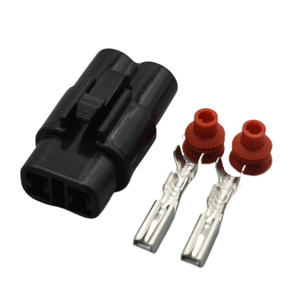 JUANZD 1-20kits Versiegelt 2Pin MT090 2Pin Männlich Weiblich Gehäuse Wasserdicht Auto Stecker for 6187-2171 6180-2181(Black Female,1set) von JUANZD