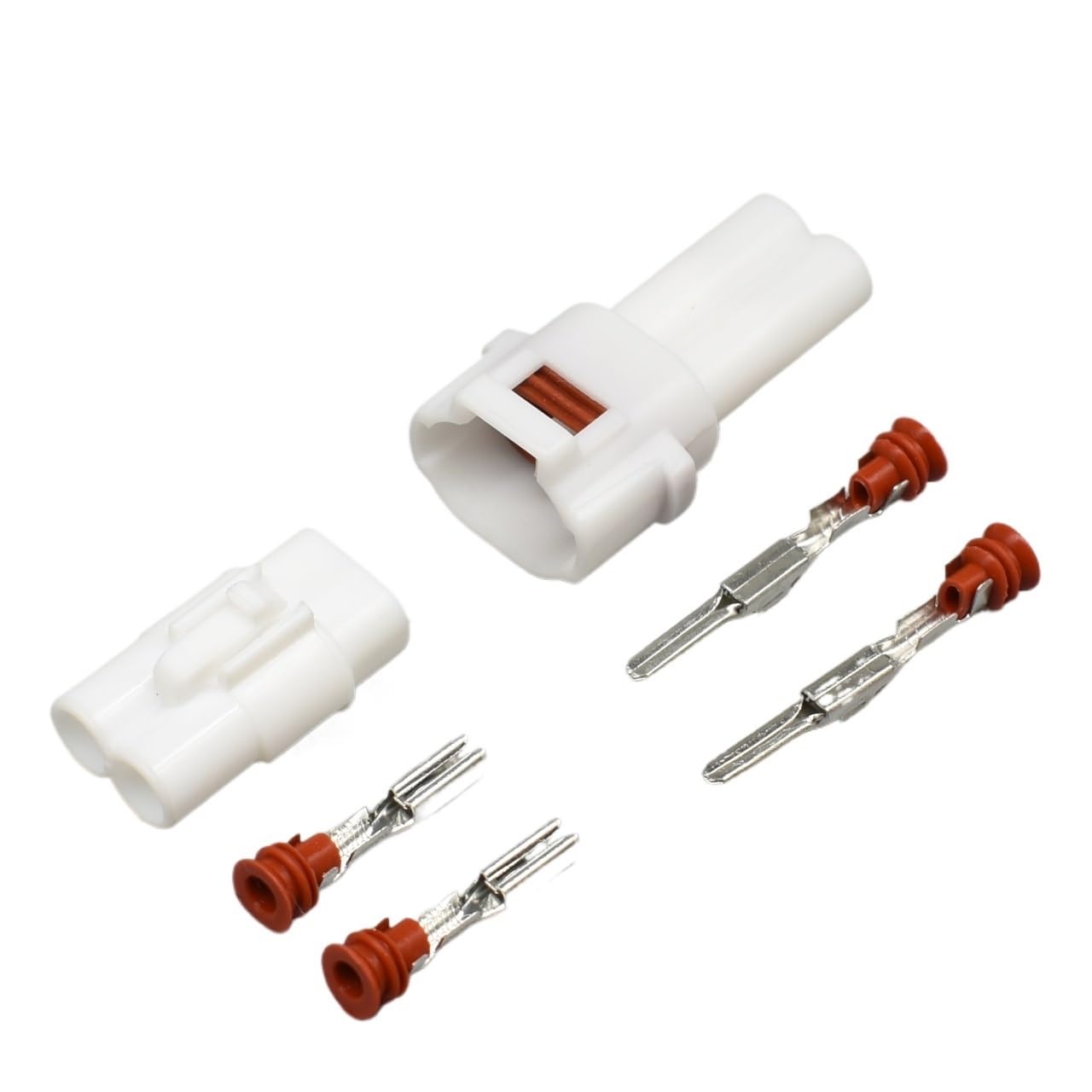 JUANZD 1-20kits Versiegelt 2Pin MT090 2Pin Männlich Weiblich Gehäuse Wasserdicht Auto Stecker for 6187-2171 6180-2181(White male female,1set) von JUANZD