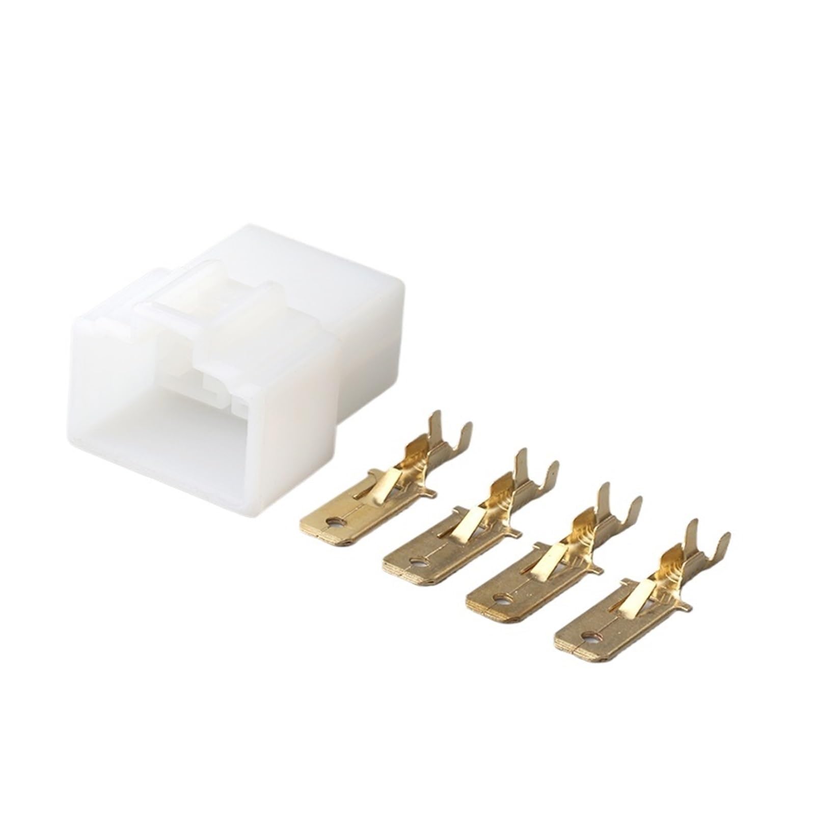 JUANZD 1 Satz 4-poliger unversiegelter Stecker for Auto-Elektrokabelbaum-Sensor, 6,3 mm, männlich, weiblich, weißer Stecker DJ7042-6.3-11(Army green,20 Sets) von JUANZD