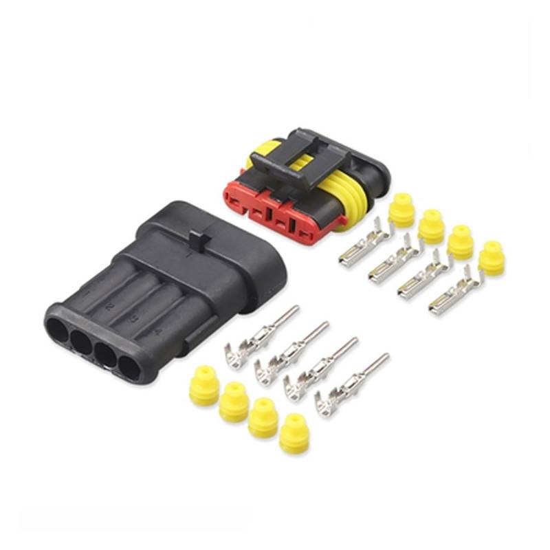 JUANZD 1 Set 1 2 3 4 5 6 Pin Dichtung Elektrische Stecker Automotive Wasserdichte Männliche Und Weibliche Stecker for Auto(Multicolor) von JUANZD