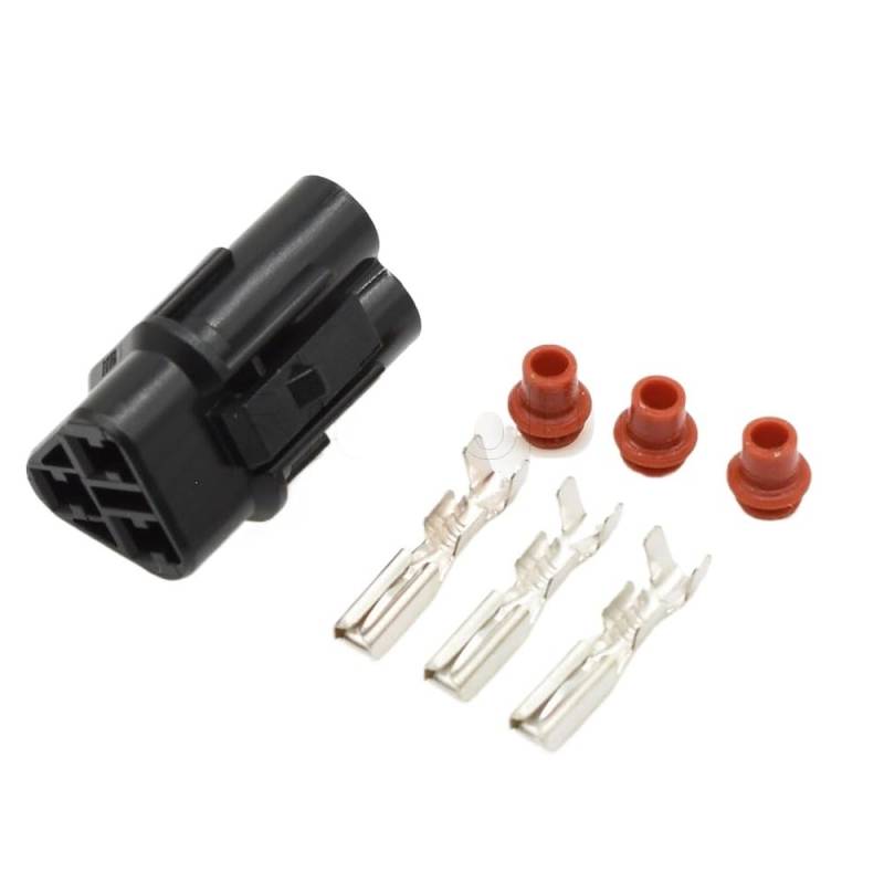 JUANZD 1 Set Sumitomo 3 Pin Way 2,2mm MT090 Versiegelt Motorrad TPS Männlich Weiblich Auto Wasserdichten Stecker for 6187-3231 6180-3241(Bruin) von JUANZD