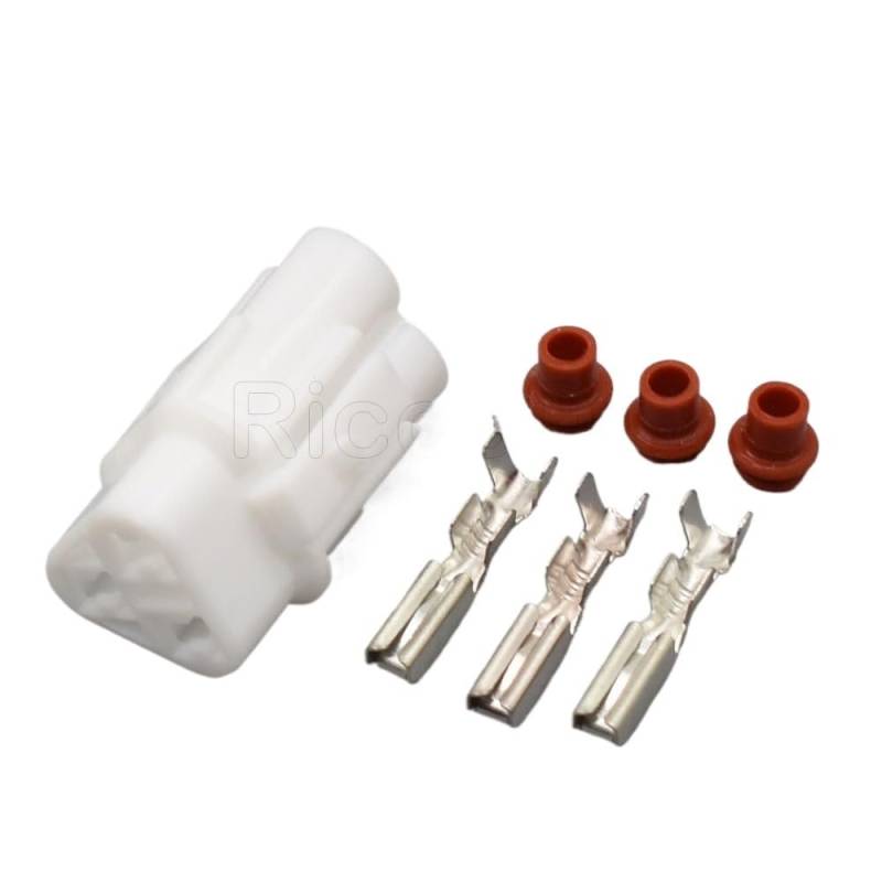 JUANZD 1 Set Sumitomo 3 Pin Way 2,2mm MT090 Versiegelt Motorrad TPS Männlich Weiblich Auto Wasserdichten Stecker for 6187-3231 6180-3241(Ivory) von JUANZD