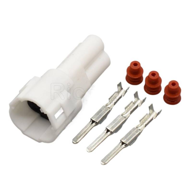 JUANZD 1 Set Sumitomo 3 Pin Way 2,2mm MT090 Versiegelt Motorrad TPS Männlich Weiblich Auto Wasserdichten Stecker for 6187-3231 6180-3241(Lavender) von JUANZD