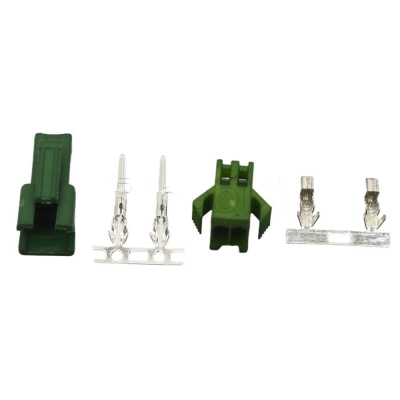 JUANZD 10-100Set Schwarz Weiß Blau Grün Rot SM Stecker Stecker Pitch 2,54 MM Weiblich Männlich Gehäuse + Terminals SM-2P SM-2R JST SM2,54 2Pin(Green,100SETS_2P) von JUANZD