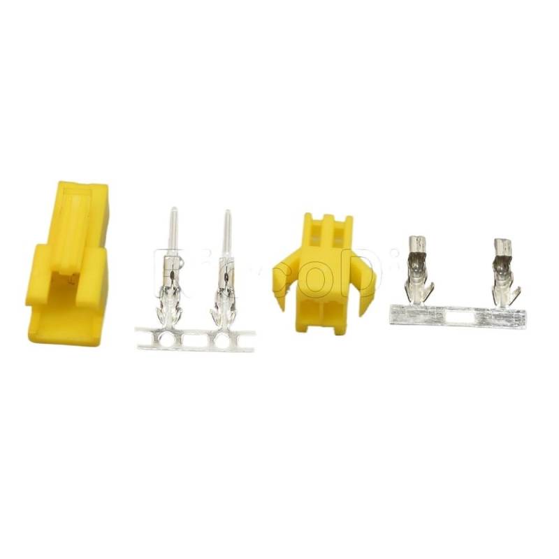 JUANZD 10-100Set Schwarz Weiß Blau Grün Rot SM Stecker Stecker Pitch 2,54 MM Weiblich Männlich Gehäuse + Terminals SM-2P SM-2R JST SM2,54 2Pin(Yellow,100SETS_2P) von JUANZD