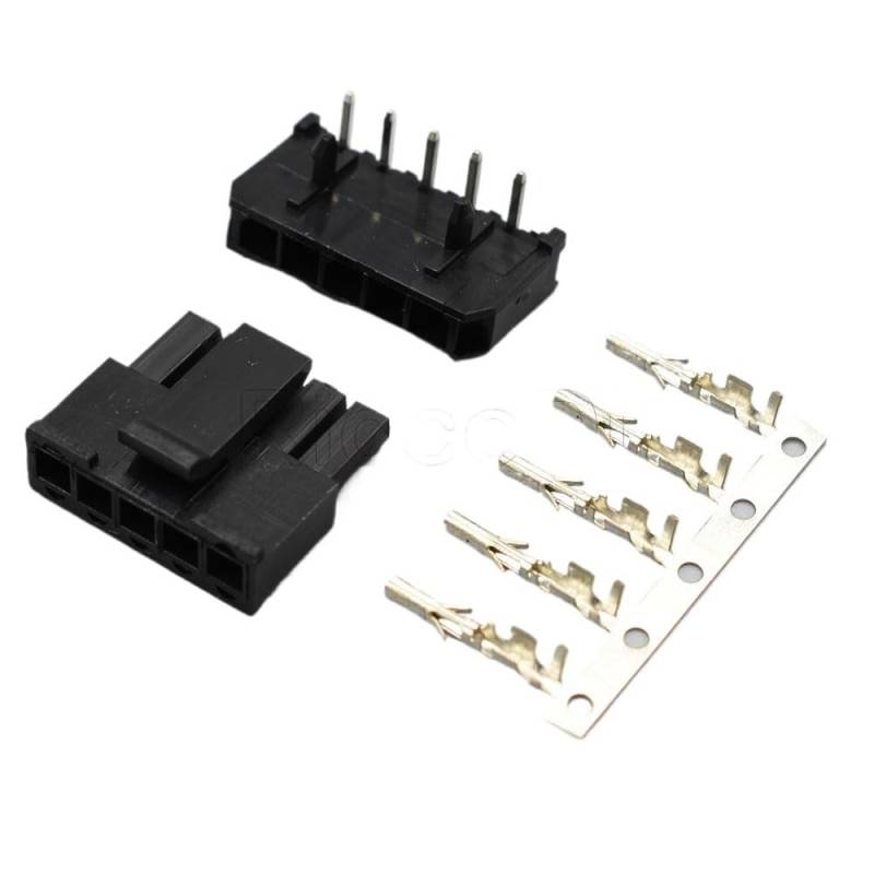 JUANZD 10–50 Set Micro-Fit 3.0 Stecker männlich weiblich Draht for Platinenstecker rechtwinklig mit Steckerklemmen(5Pin,20Sets) von JUANZD