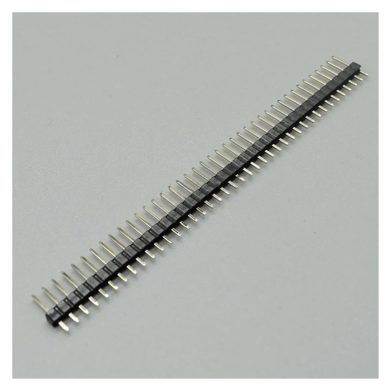 JUANZD 10–50 Stück, vergoldet, 40-polig, 1 x 40, einreihig, männlich, 2,54, zerbrechliche Stiftleiste, Steckerleiste for Schwarz(Single Straight,10Pcs) von JUANZD