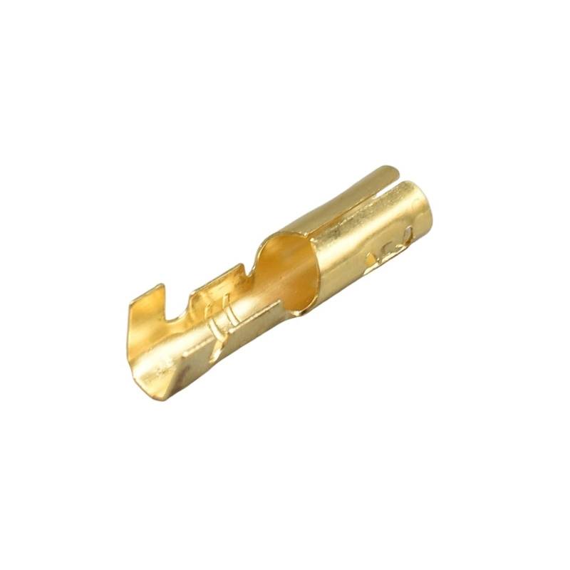 JUANZD 100–1000 Stück Klemmen for Auto-Elektrokabel, Durchmesser 4 mm, Stiftklemmen und Gummihülse aus verzinntem oder Messing(Female Brass,1000Pcs) von JUANZD