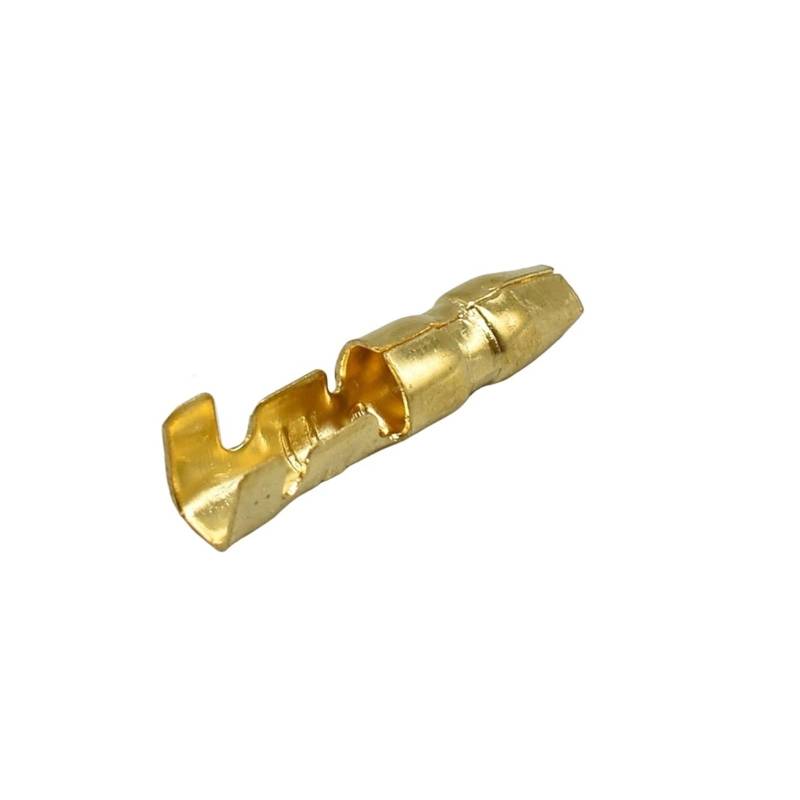 JUANZD 100–1000 Stück Klemmen for Auto-Elektrokabel, Durchmesser 4 mm, Stiftklemmen und Gummihülse aus verzinntem oder Messing(Male Brass,1000Pcs) von JUANZD