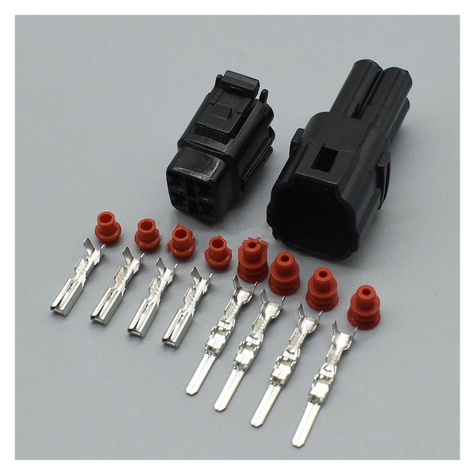 JUANZD 10Set Kit 2/3/4 Pin Way 2.2 Serie MT versiegelt weiß männlich weiblich Kfz-Stecker 6187-3231 6180-3241 6180-4771 6188(4Pin Black,20Sets) von JUANZD