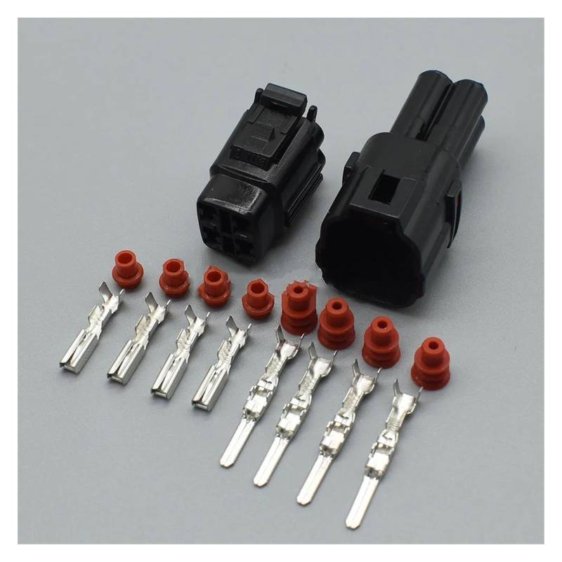 JUANZD 10Set Kit 2/3/4 Pin Way 2.2 Serie MT versiegelt weiß männlich weiblich Kfz-Stecker 6187-3231 6180-3241 6180-4771 6188(4Pin Black,5Sets) von JUANZD