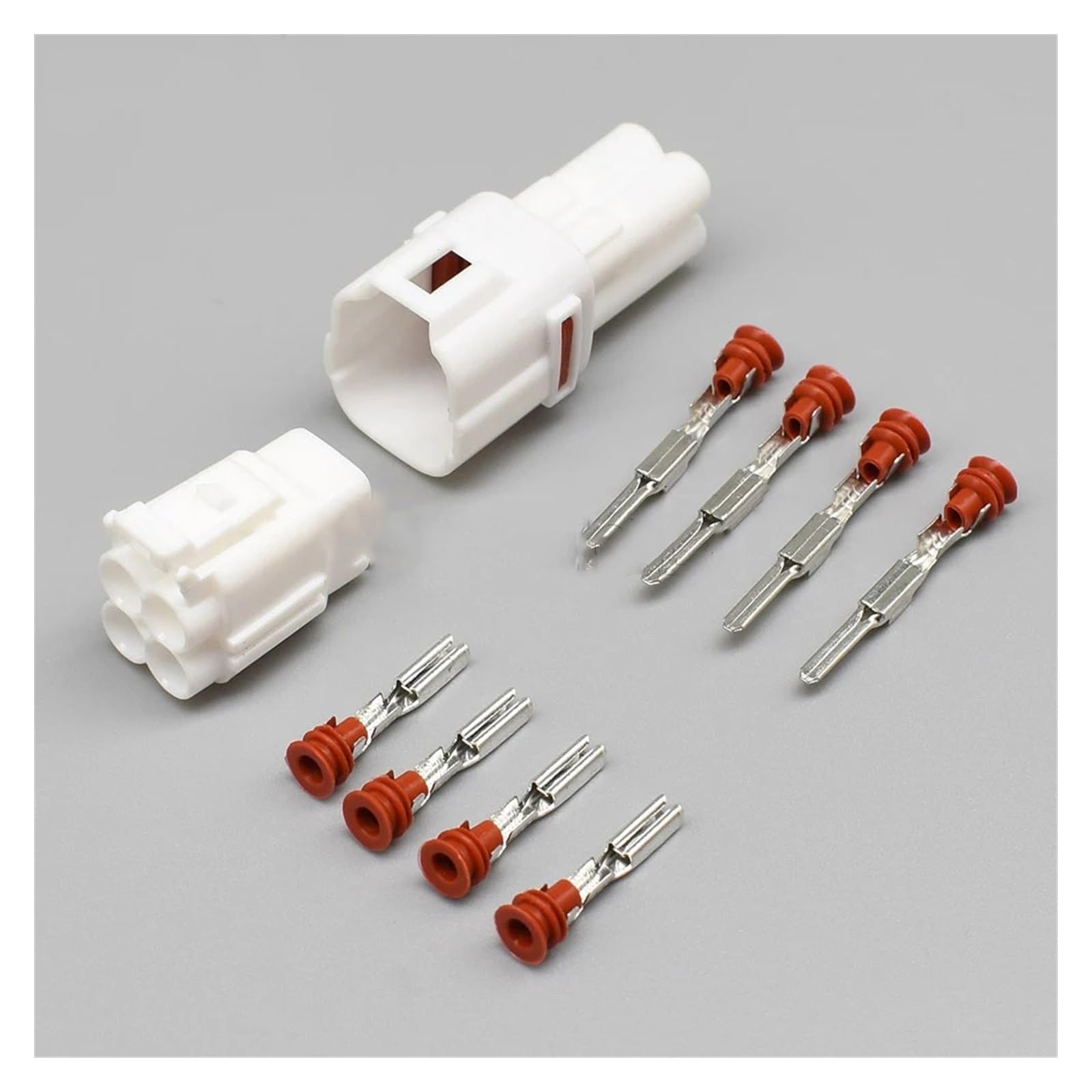 JUANZD 10Set Kit 2/3/4 Pin Way 2.2 Serie MT versiegelt weiß männlich weiblich Kfz-Stecker 6187-3231 6180-3241 6180-4771 6188(4Pin White,20Sets) von JUANZD