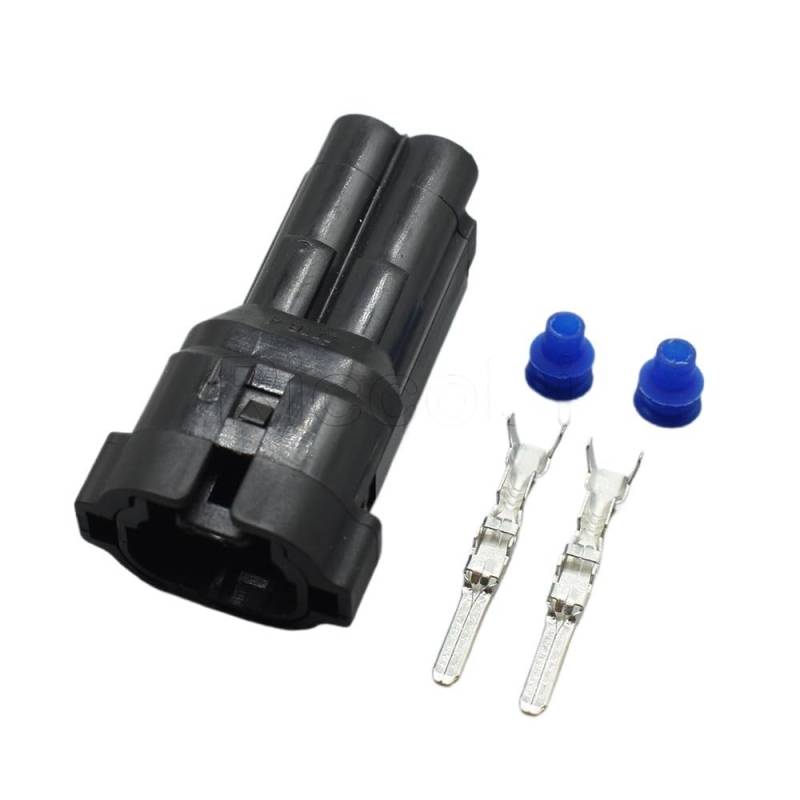 JUANZD 5–20 Sätze MT 2.2-Serie Automotive 2-poliger wasserdichter elektronischer Steckverbinder 6187-2801 6187-2804(Male Black,20Sets) von JUANZD