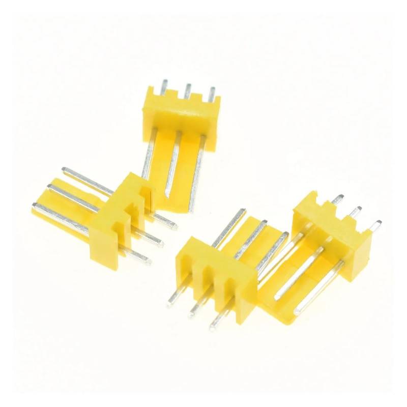 JUANZD 50-200Pcs 2510 KF2510 Männlichen Wafer Stecker Stecker 2,54mm Pitch Gerade Winkel Stecker for Computer-Lüfter(Giallo,50Sets) von JUANZD