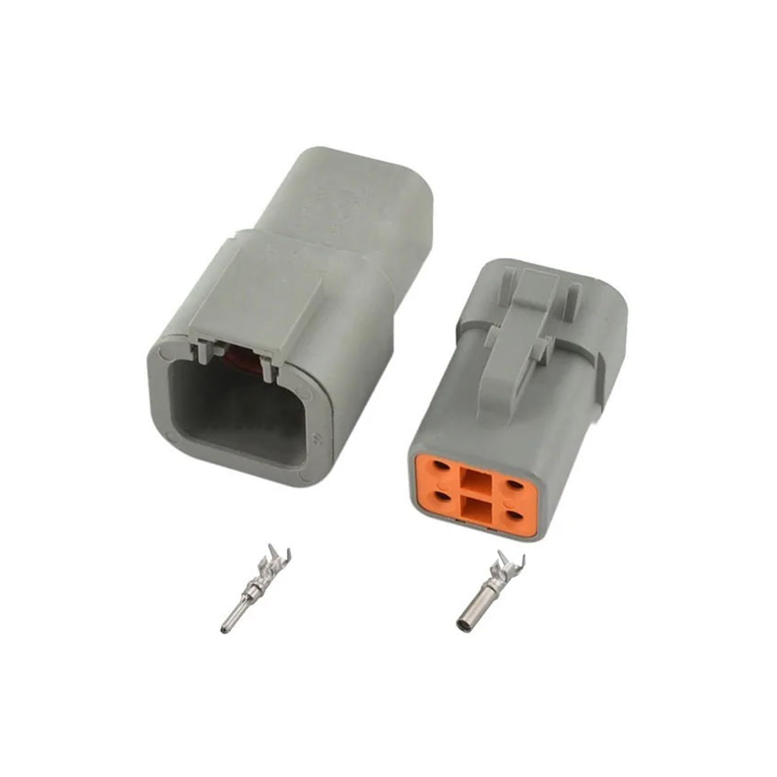 JUANZD DTP 4 Pin Grau Männlich Weiblich Wasserdicht Elektrische Auto Anschlüsse Stecker DTP06-4S DTP04-4P(Female and male,20 SETS_4P) von JUANZD