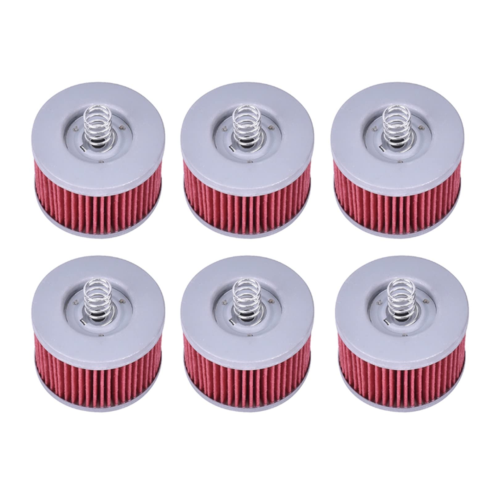 JUANZD Durchmesser 49 mm Höhe 36 mm Motorrad-Ölfilter passend for YS 125 YS125 150 Byson Indonesien FZ16 FZ 16 2SB-E3440-00 21C-E3440-00(6pcs Red) von JUANZD