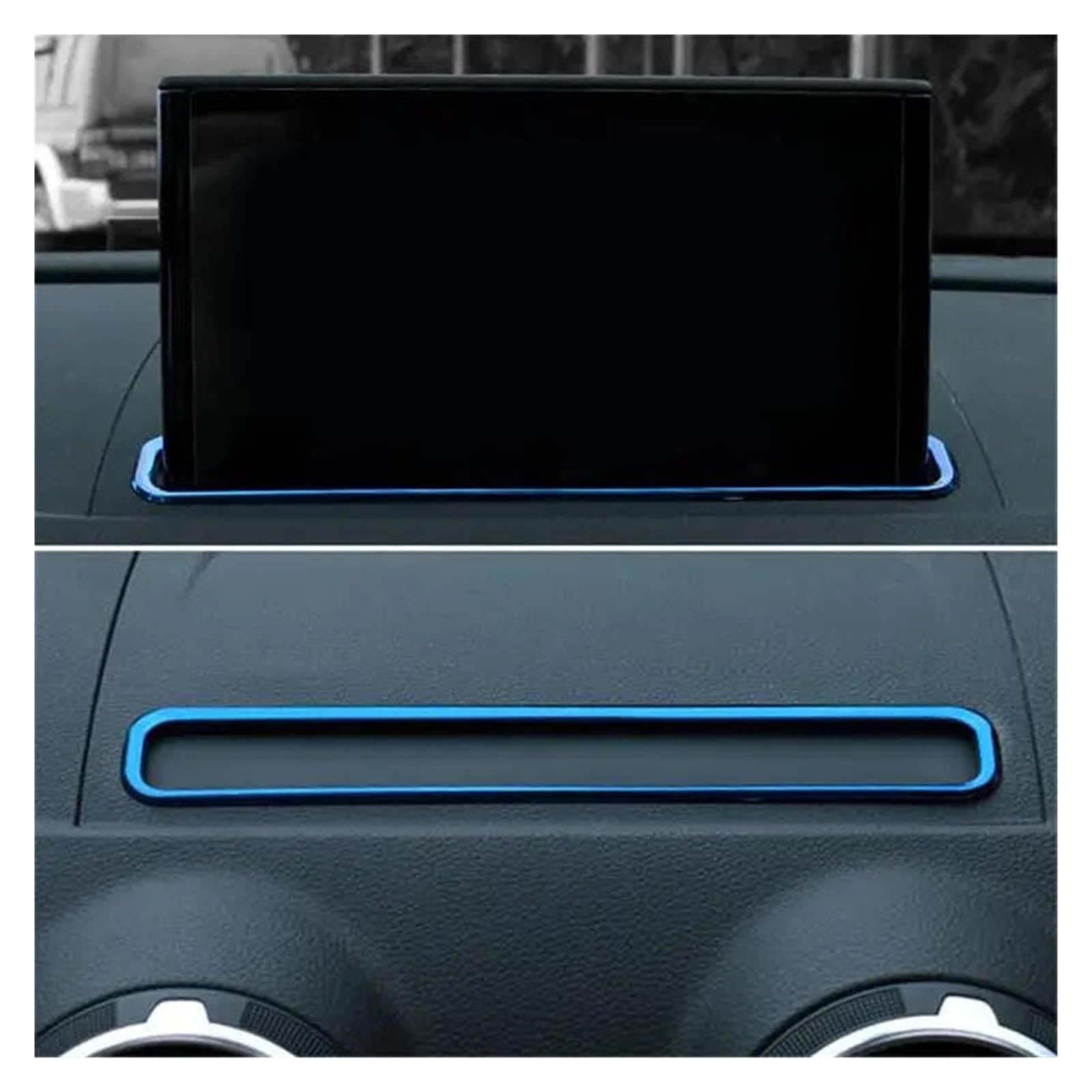 JUANZD For A3 8V 2013-2017 Auto Chrome Trim Styling Navigation Dekorative Rahmen Streifen Abdeckung Pailletten Spezielle Modifizierte Zubehör(Blue) von JUANZD