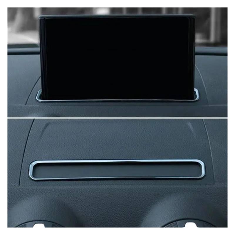 JUANZD For A3 8V 2013-2017 Auto Chrome Trim Styling Navigation Dekorative Rahmen Streifen Abdeckung Pailletten Spezielle Modifizierte Zubehör(Svart) von JUANZD