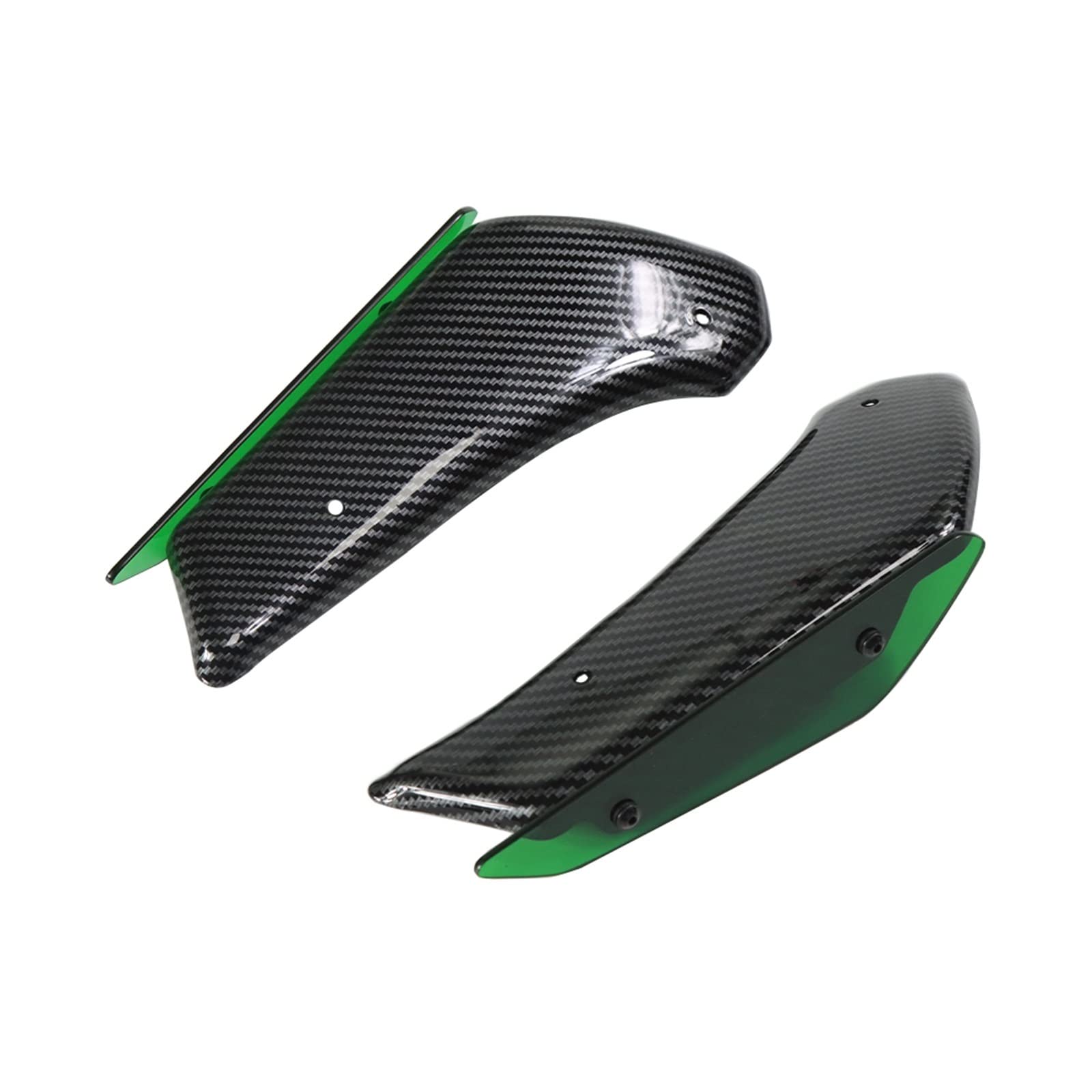 JUANZD Kompatibel mit YZF-R1 2015-2019 Downforce Spoiler Aerodynamisches Flügel-Kit Fester Winglet-Verkleidungsflügel(Carbon Pattern Green) von JUANZD