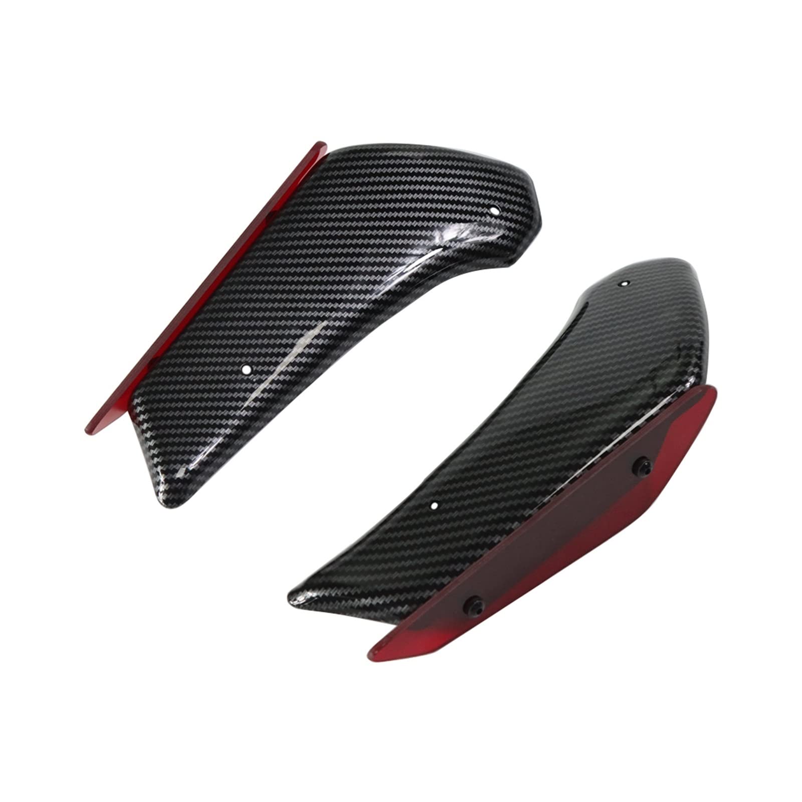 JUANZD Kompatibel mit YZF-R1 2015-2019 Downforce Spoiler Aerodynamisches Flügel-Kit Fester Winglet-Verkleidungsflügel(Carbon Pattern Red) von JUANZD