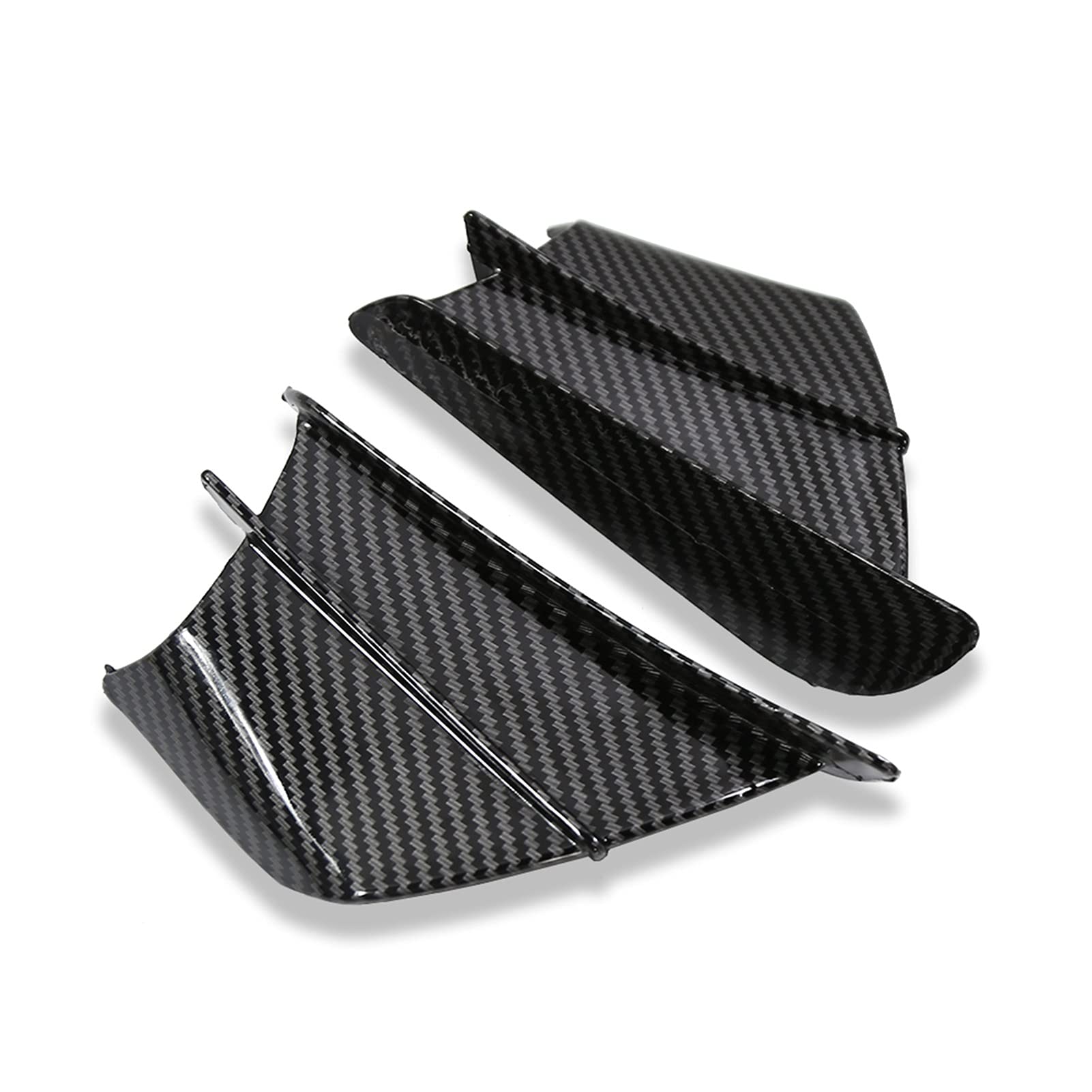 JUANZD Motorcycle Winglet Aerodynamic Wing Kit Spoiler Compatible with CBR650R CBR650F CBR500R CBR1000RR BWS RS Jog Joe GP(Glossy Carbon Look) von JUANZD