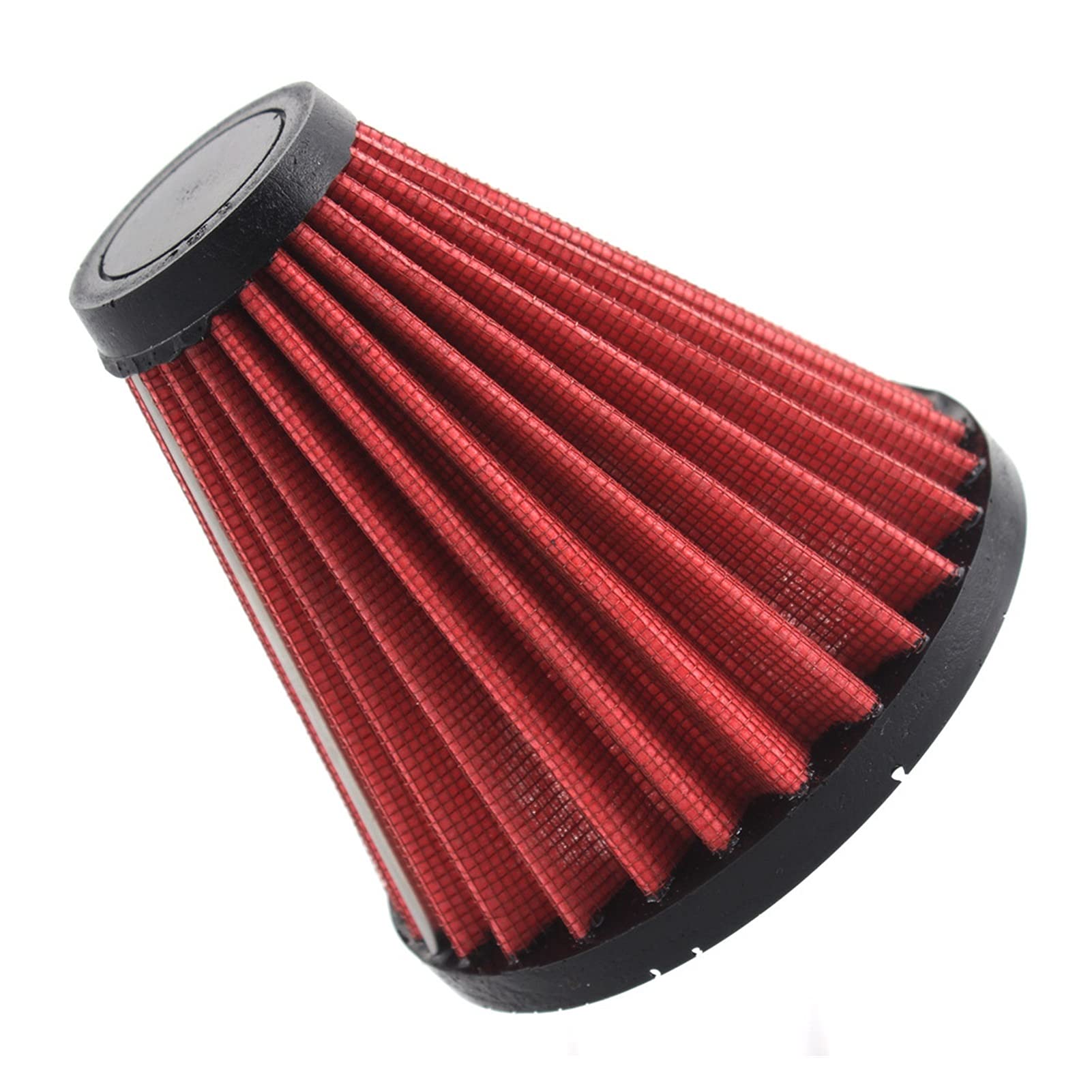 JUANZD Motorrad 4 "Red Cone Luftfilter Fit for Sportster Metric Cruiser Bob Spike Intake Luftfilter Element Kit Universal von JUANZD