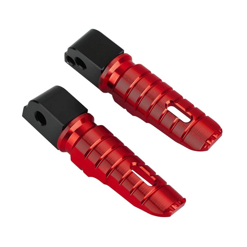 JUANZD Motorrad CNC Hinten Passagier Fußrasten Pegs Pedal Pad Fit for R3 R25 YZF R1 R6 1998-2019 2020 2021 R6S 2003-2009(Rosso) von JUANZD