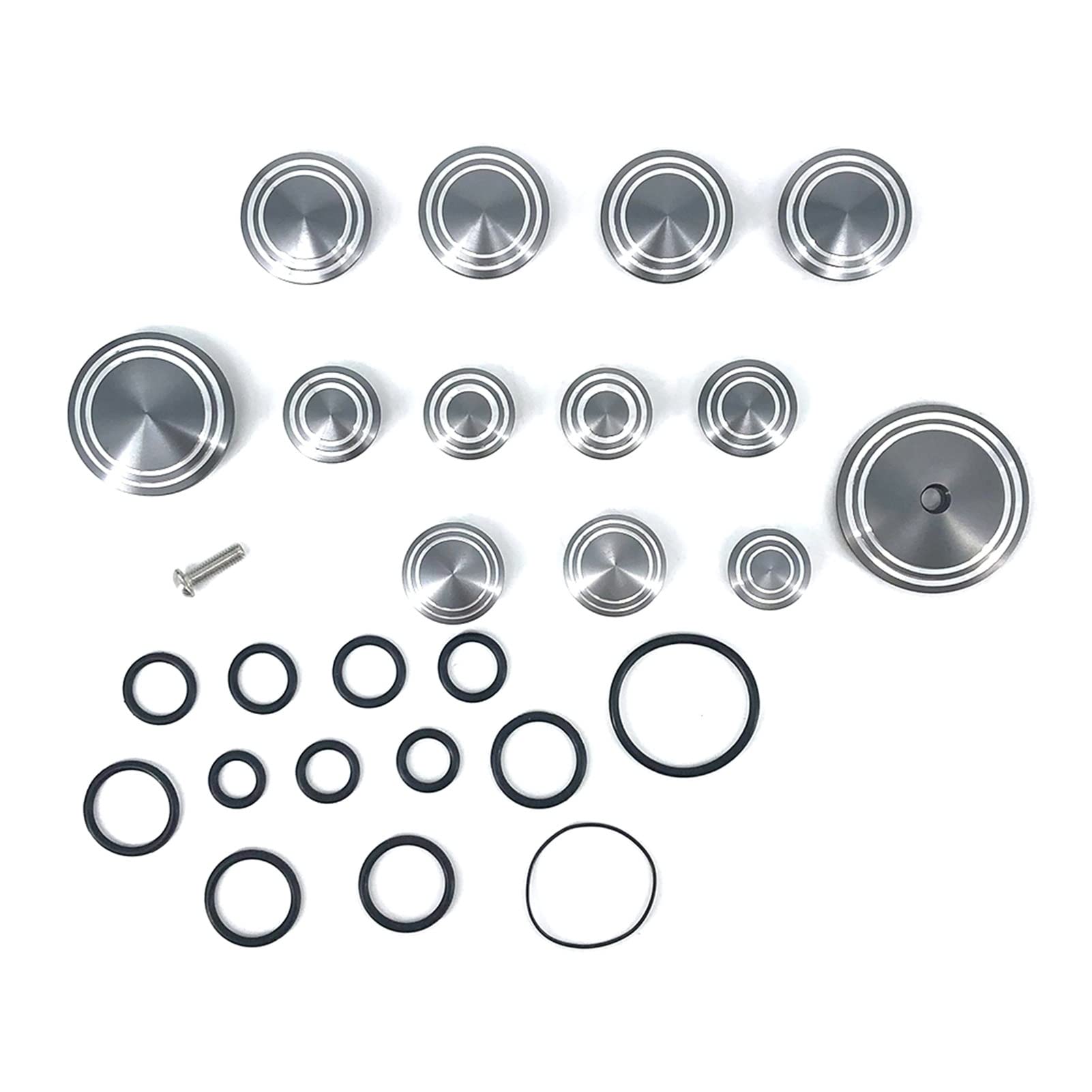 JUANZD Motorradrahmen-Lochkappe, kompatibel mit R Nine T NINET RNINE T R9T R 9T Pure Scrambler 2014–2019, Lochabdeckungs-Stecker-Set, Aluminium, CNC(Titanium) von JUANZD