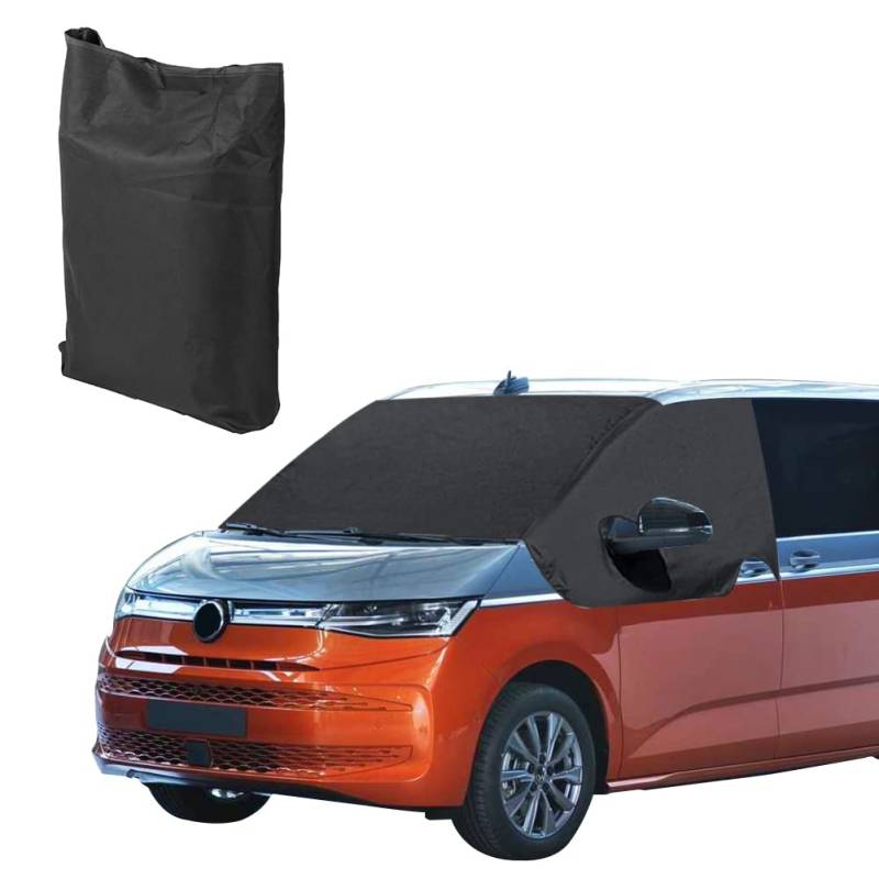 Auto Windschutzscheiben Abdeckung Ersatz für 2021-2024 VW T7 VW T7 California, 600D Auto Sonnenschutz Frontscheibe, 100% Verdunkelnd, Blockiert UV Strahlen, Wetterfeste Frontscheibe Wrap Cover von JUDANNA