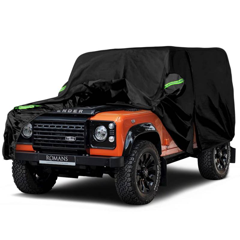 Autoabdeckung Wasserdicht Ersatz für Land Rover Defender 90 1990-2016, Vollgarage Autoplane Car Cover Outdoor, Auto Ganzgarage Abdeckplane von JUDANNA