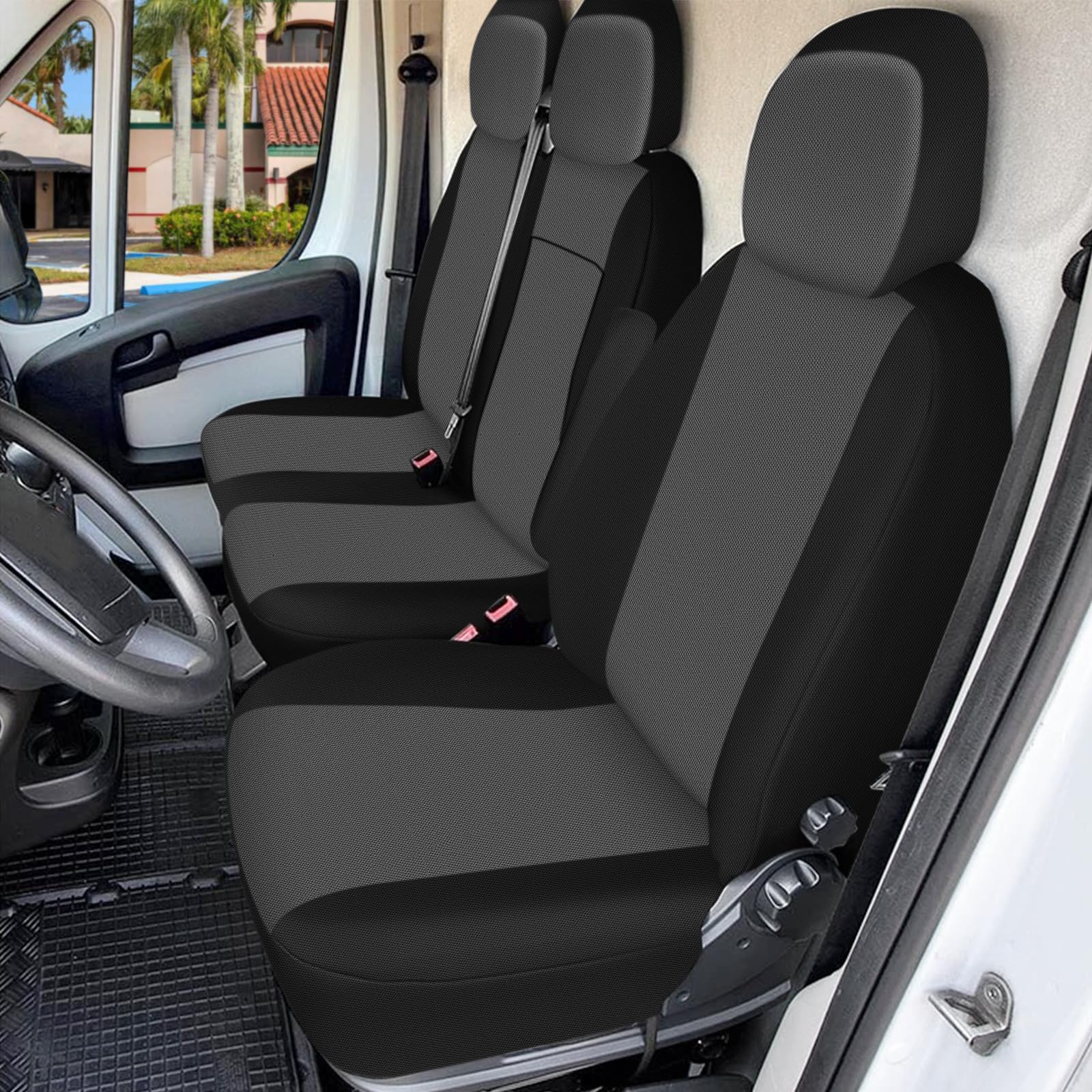 JUDANNA Sitzbezüge Auto für 2006-2025 FIAT Ducato Citroen Jumper- 2+1, Autositzbezüge Auto-Sitzschoner Schonbezüge Sitzauflagen Sitzbezug Vordersitze von JUDANNA