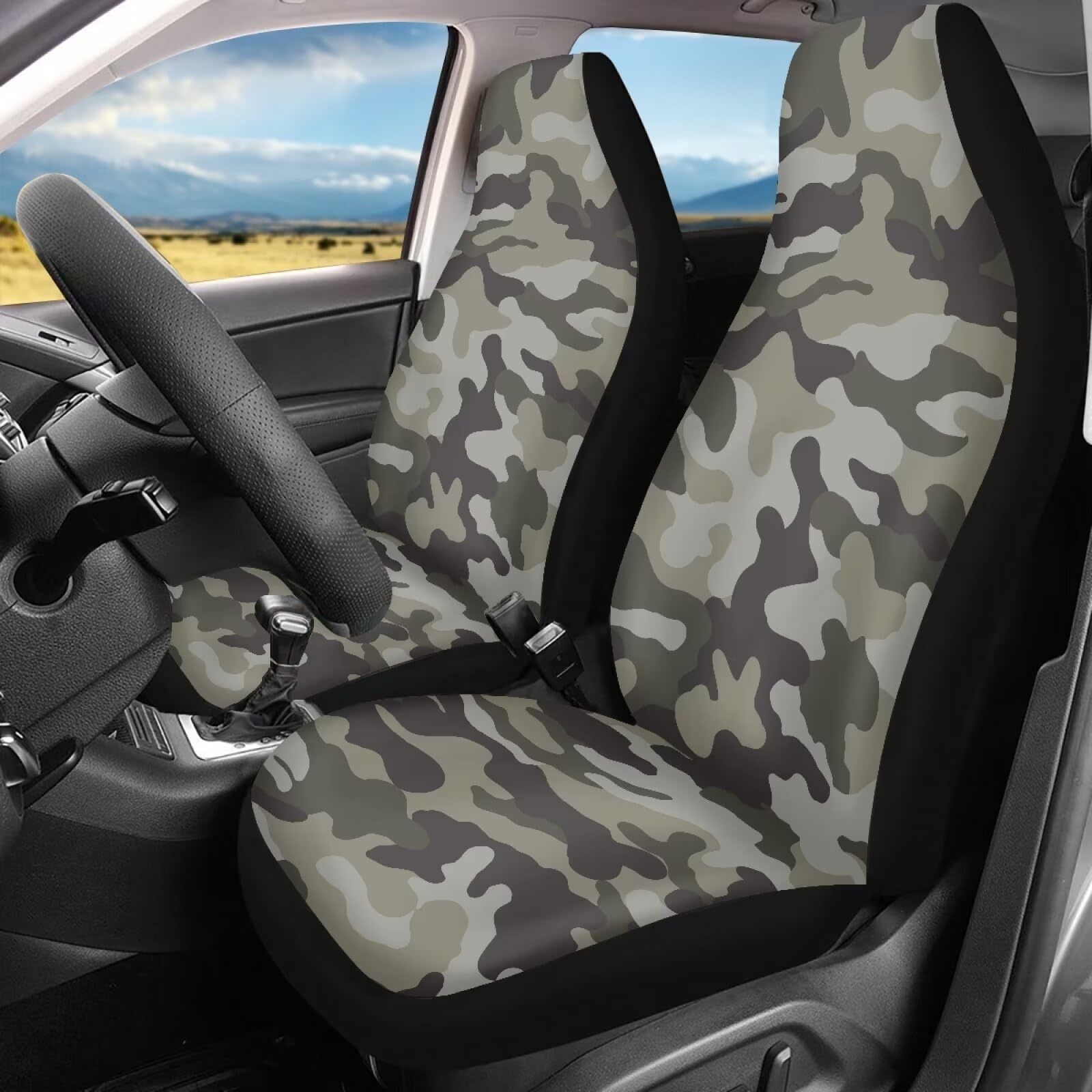 JUDENTIDOS Autositzbezug für Herren und Damen, Marineblau, Camouflage, weiche Dekoration, passend für Auto, SUV, Limousine, LKW von JUDENTIDOS