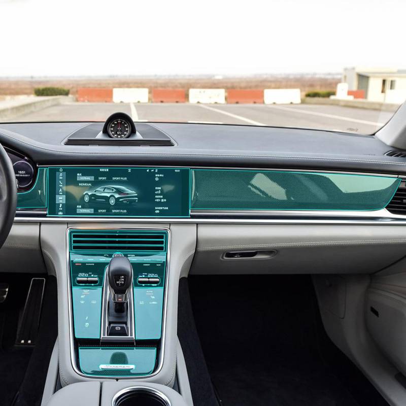 JUFKGBAR Auto Interieur Mittelkonsole Getriebe Armaturenbrett TPU Transparente Schutzfolie, Für Porsche Panamera 971 von JUFKGBAR