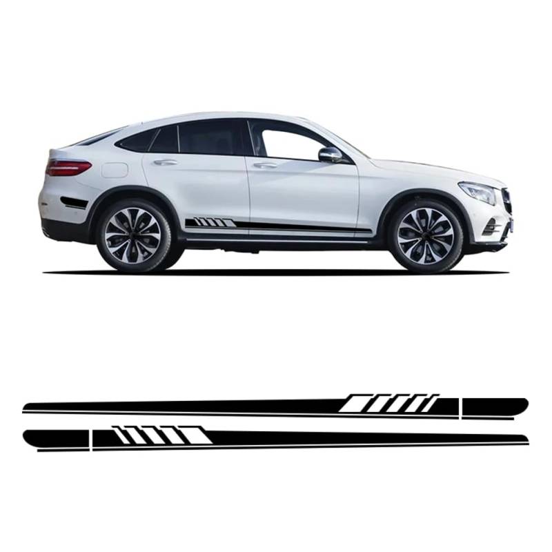 2 Pcs Door Side Stripe Skirt Sticker Edition 1 AMG Decal, for M=ercedes B=ENZ GLC Class X253 C253 Coupe GLC 250 300 63 Accessories von JUJINGUSA