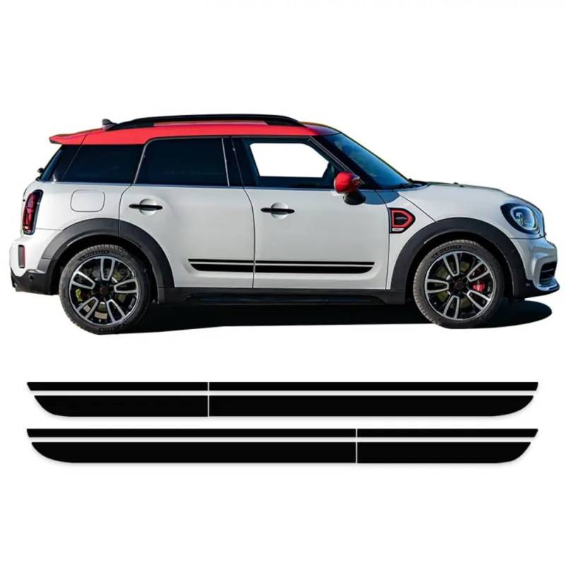 2 Stück Autotür-Seitenstreifen-Rockaufkleber Karosserieaufkleber, für M=INI Countryman F60 Cooper 2017-heute 2021 Zubehör von JUJINGUSA